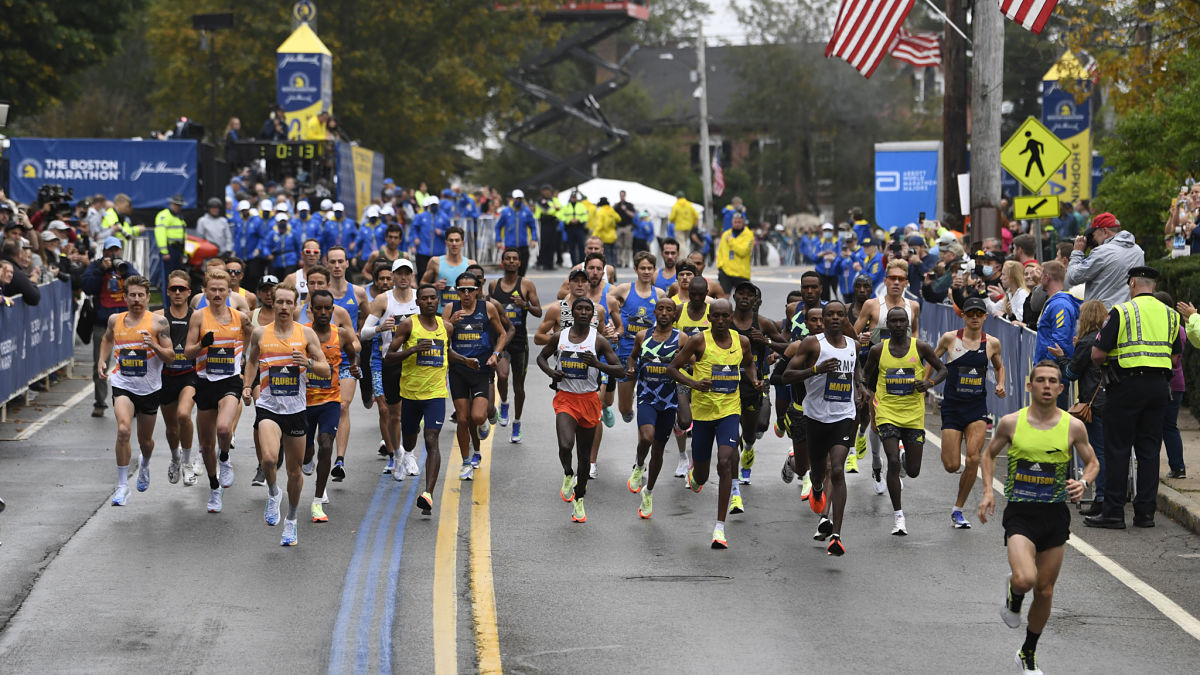 Boston Marathon runners